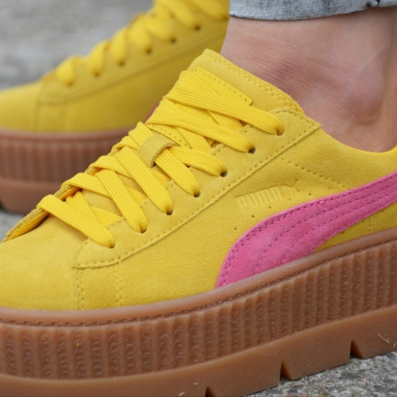 Puma Cleated Creeper SuedeWns 366268-03 Womens LemonSneaker Shoes Size 8.5 - Picture 7 of 7